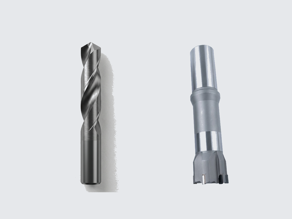 Carbide drill and PCD reamer for EV housing bores