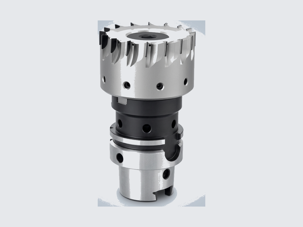 Illustration: Welded PCD face milling cutter for aluminum housing faces