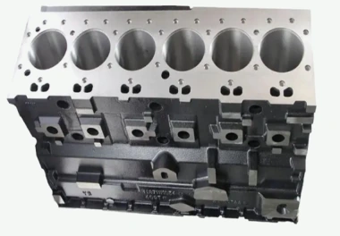HT280 cast-iron diesel engine block from the HENTRY deep-hole case (Ø6 × 185.4 mm hole)