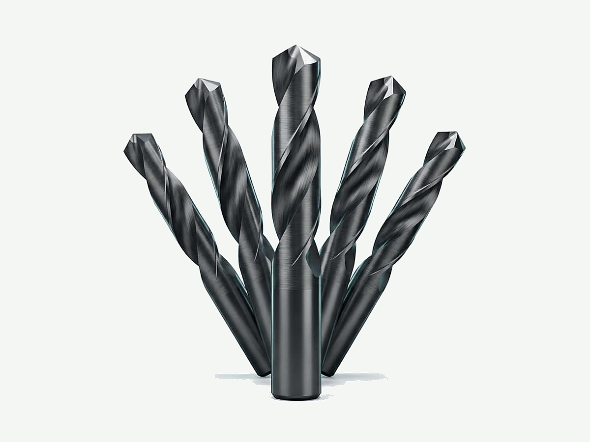 Solid carbide twist drills for tap-drill size selection (product photo; no price or life claims on image)