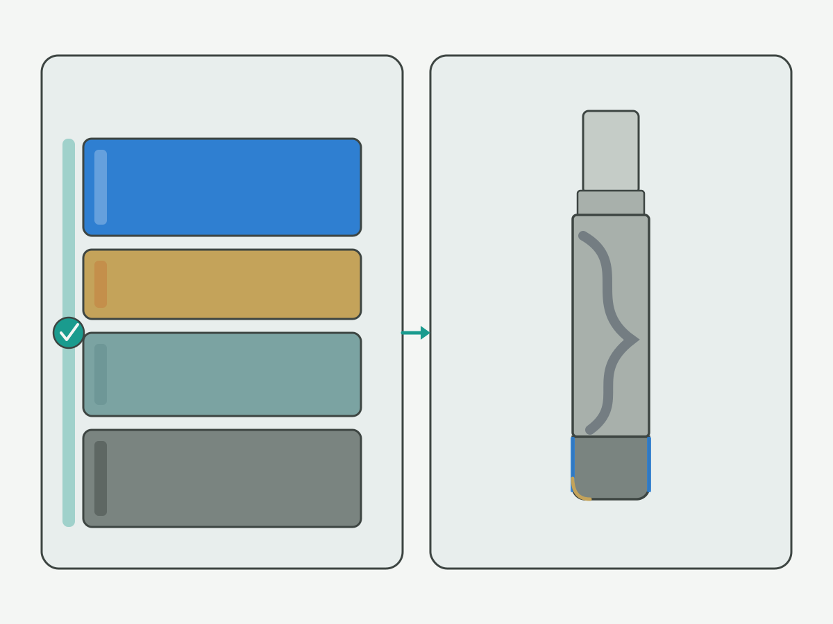 Illustration: Substrate coating and edge preparation stack check for tool coating selection without ranking colors on a light gray background