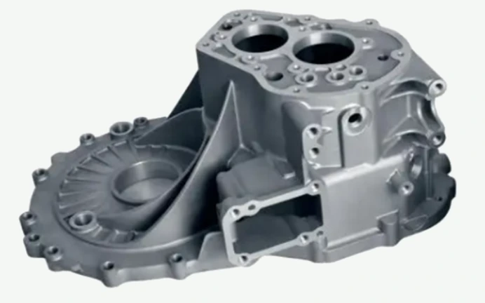 Transmission housing from the HENTRY deep-hole case, specified material QT600-7 (Ø6.05 × 109 mm hole)