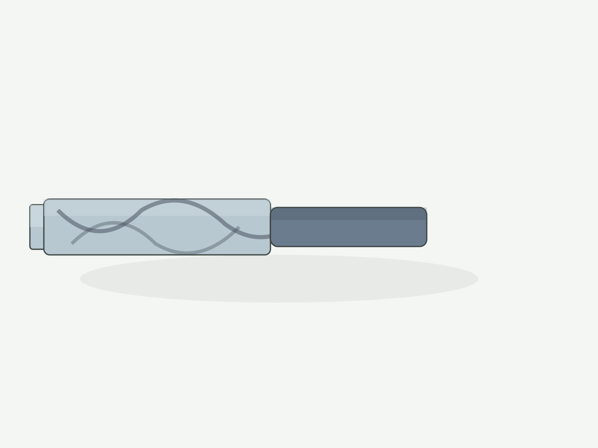 HENTRY aluminum end mill product view, full tool visible from tip to shank